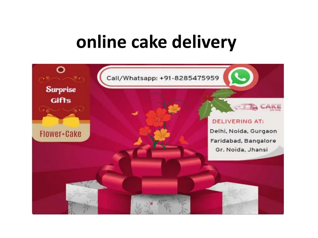online cake delivery n.