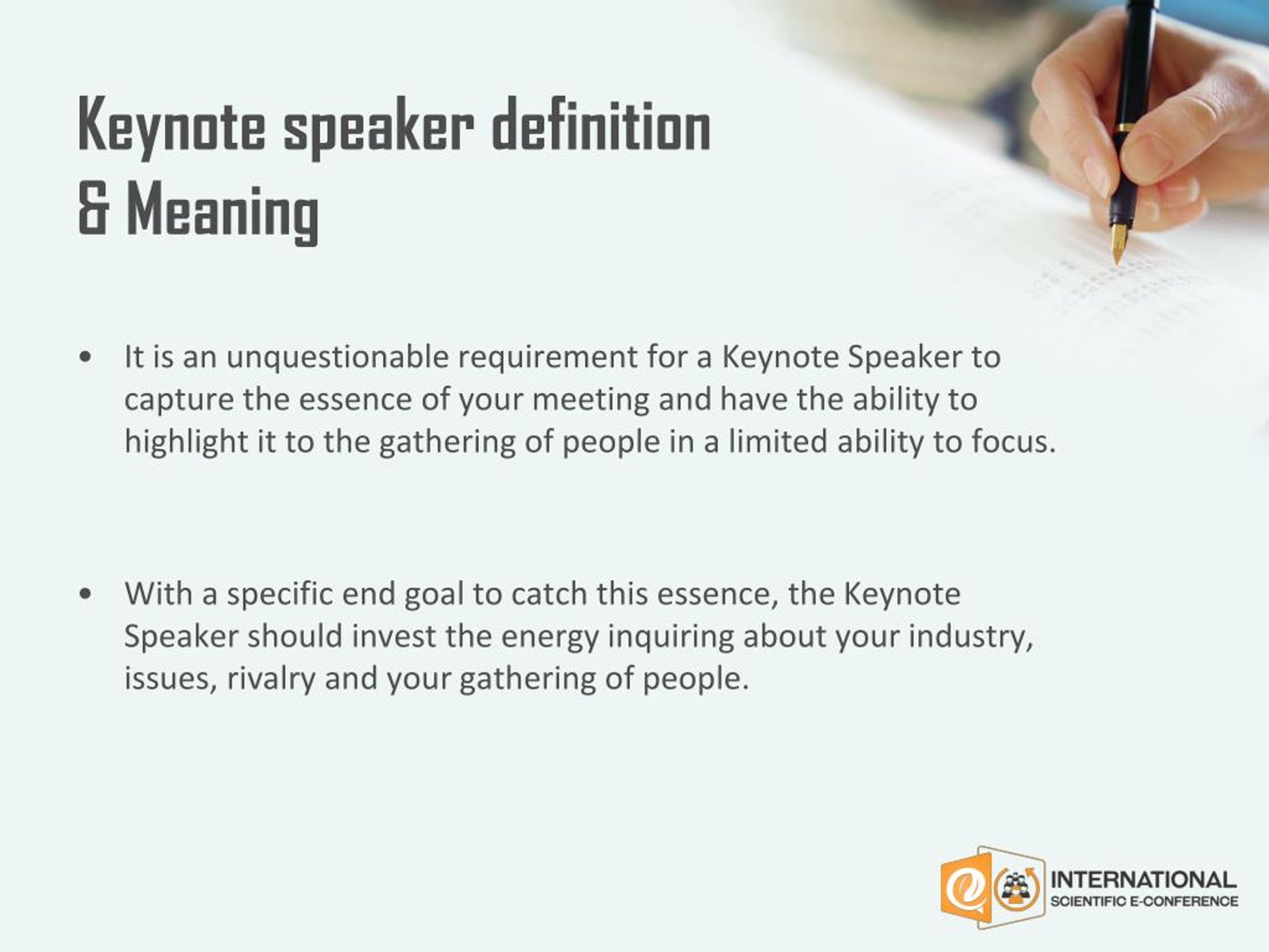 keynote speech meaning