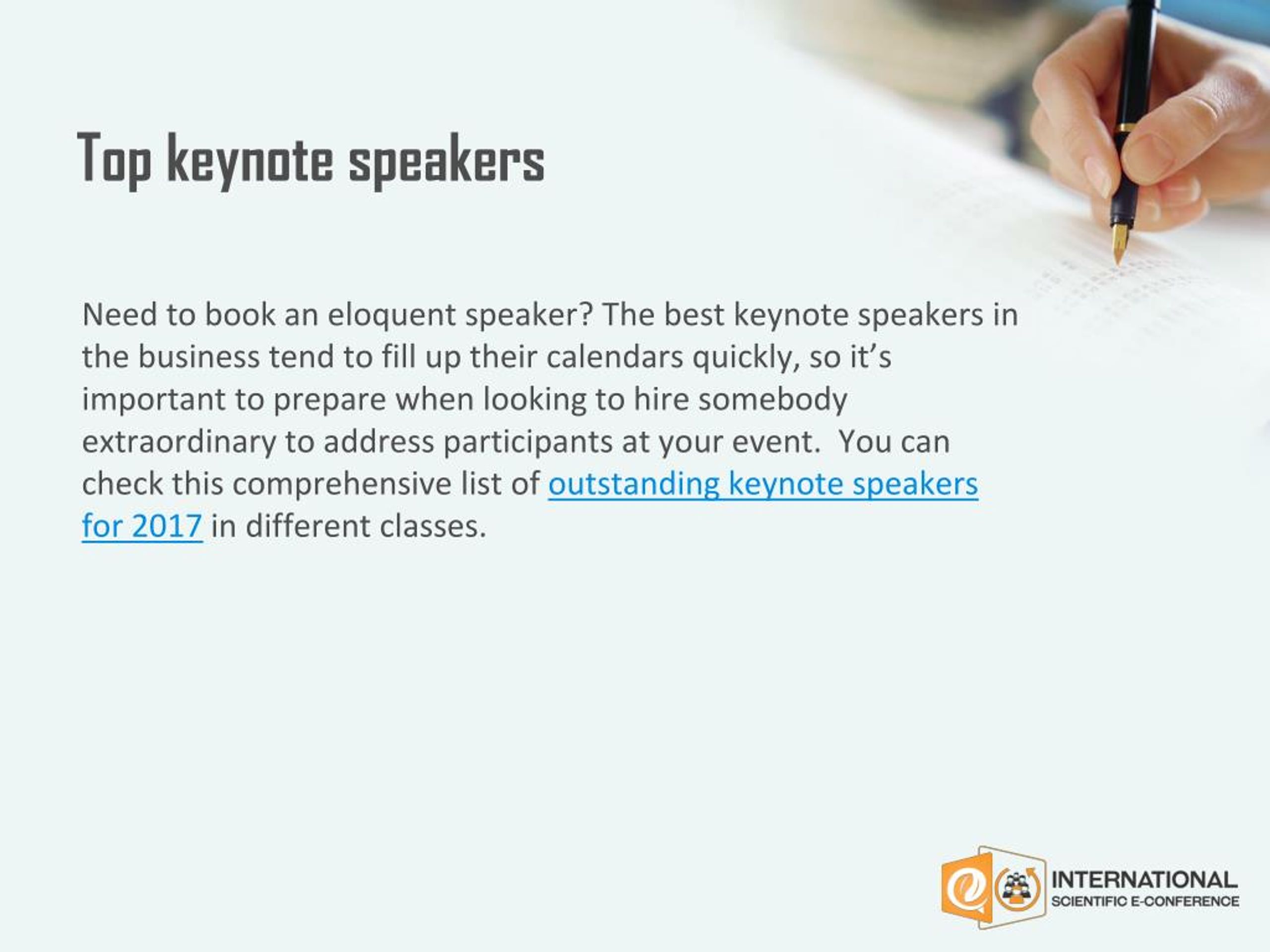 find keynote speaker