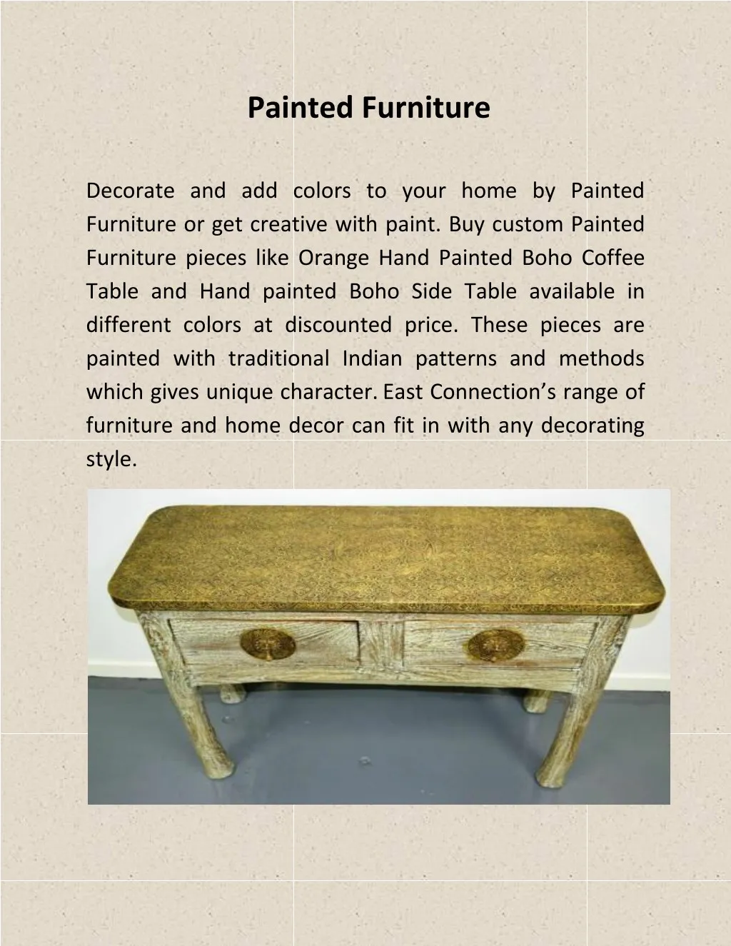 solid wood painted furniture