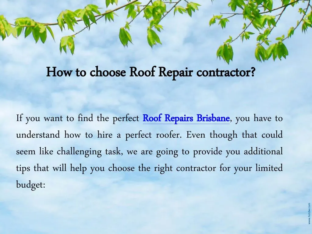 how to choose roof repair contractor n.