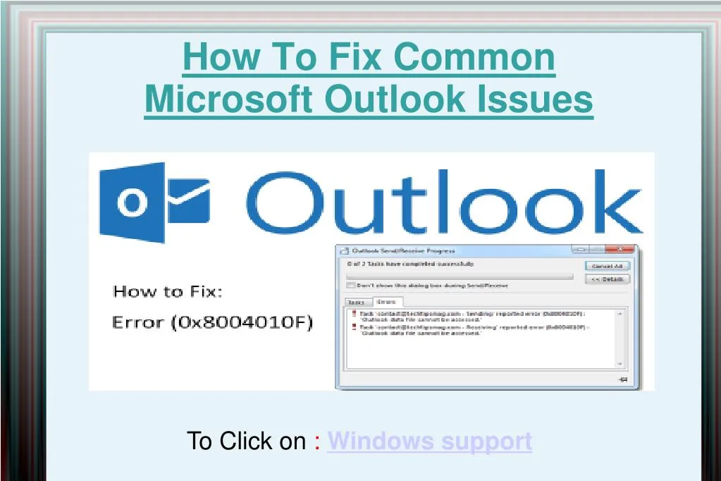 microsoft outlook issues with cox email