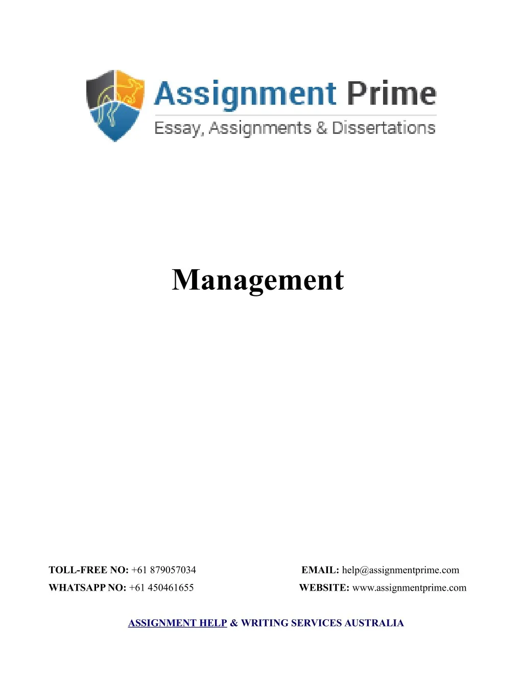 management process assignment