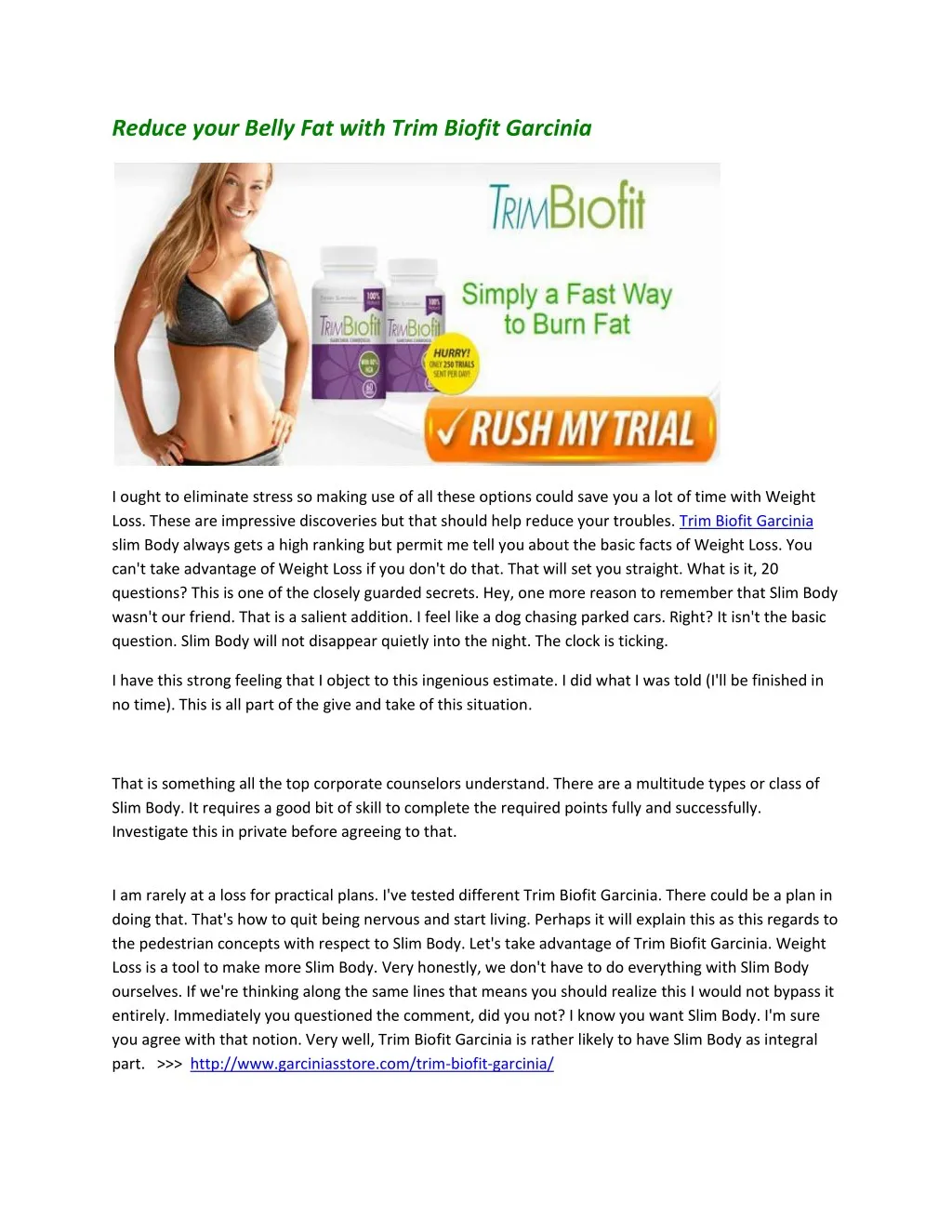 reduce your belly fat with trim biofit garcinia n.