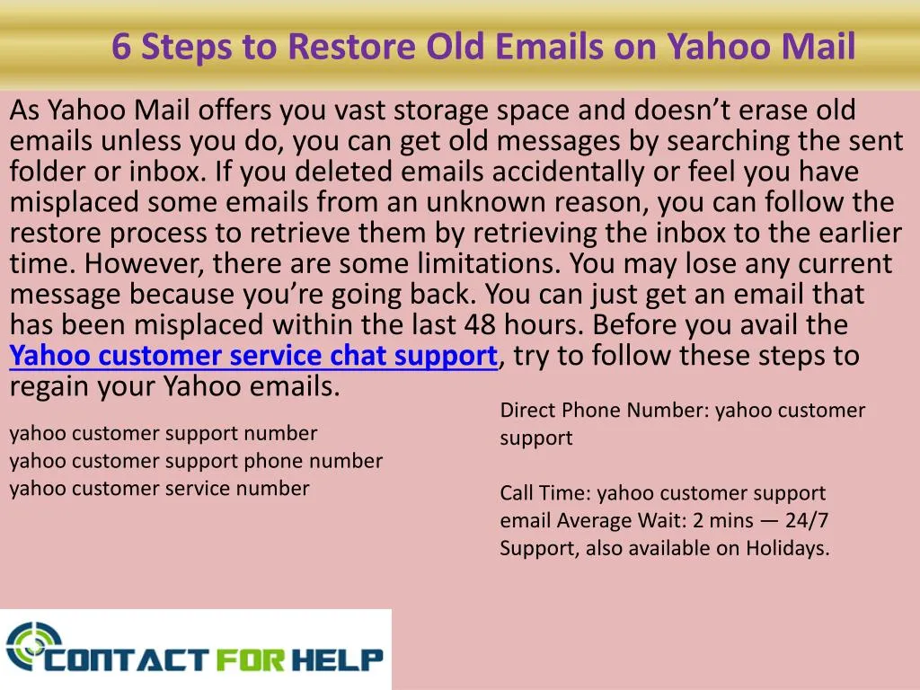 how to retrieve old mails from yahoo