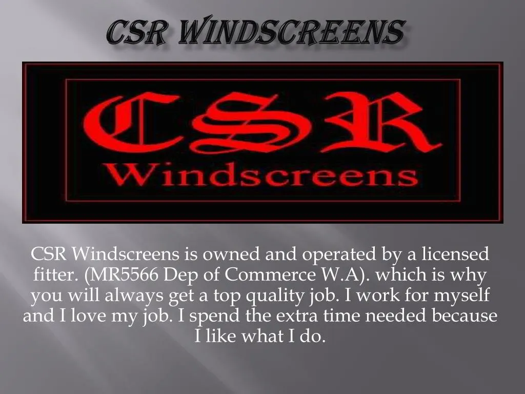 csr windscreens n.