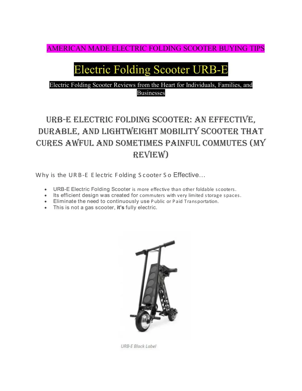 american made electric folding scooter buying n.
