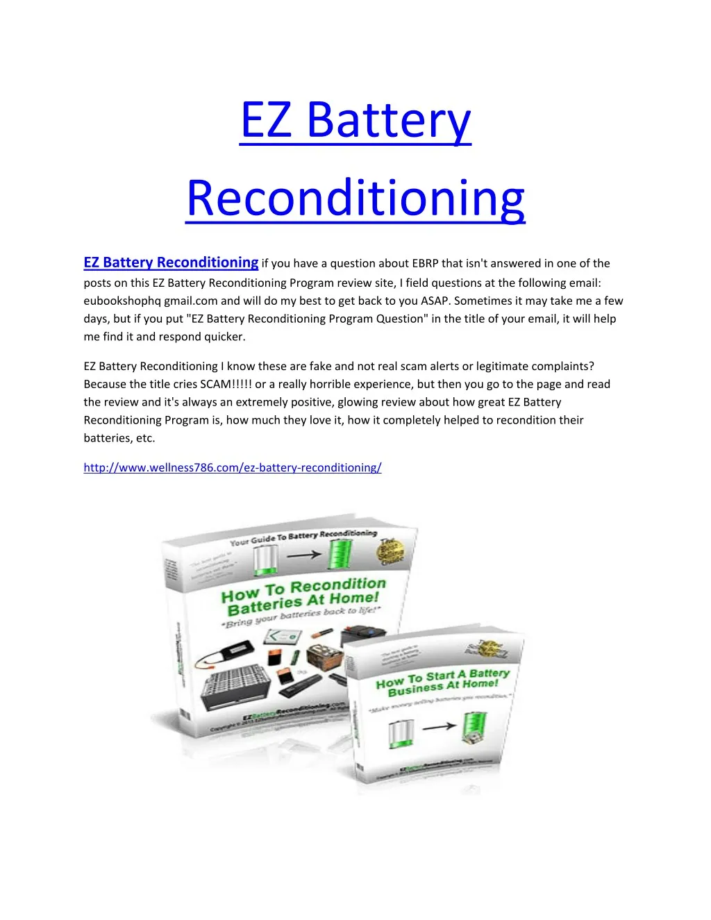 Ezbatteryreconditioning Scam Or Legit Course Info