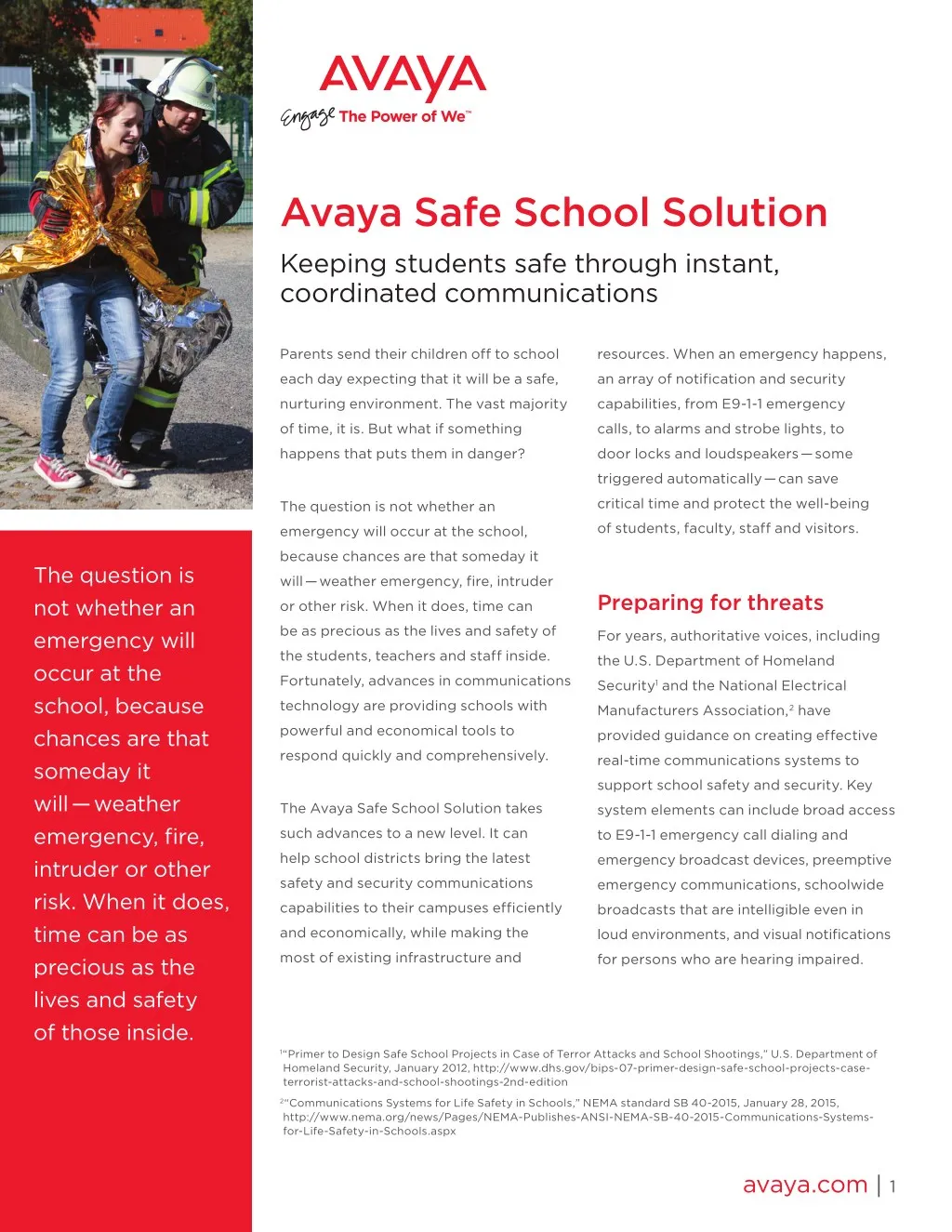 avaya safe school solution n.