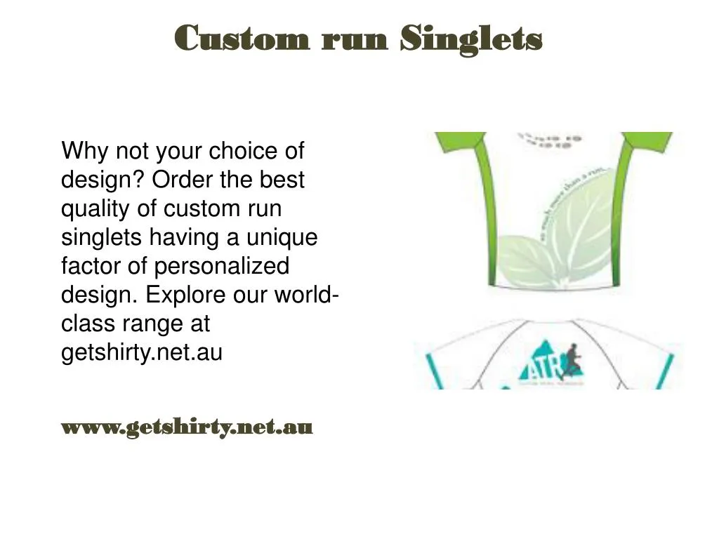 custom run singlets n.