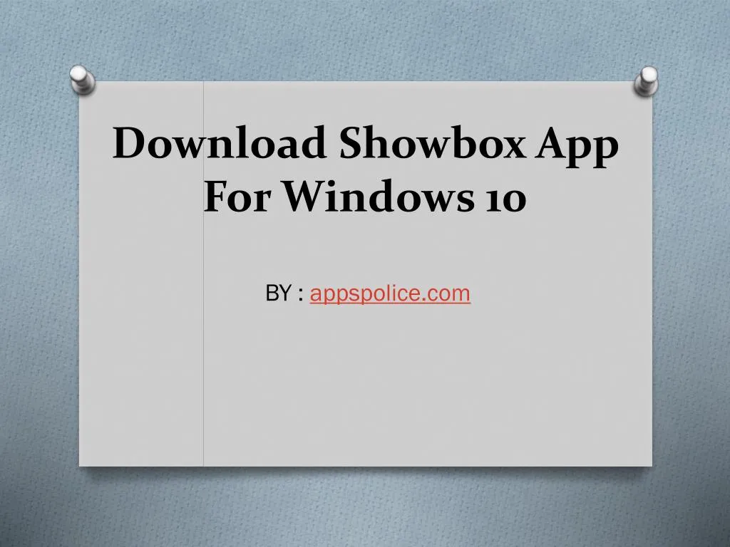 showbox for windows 10