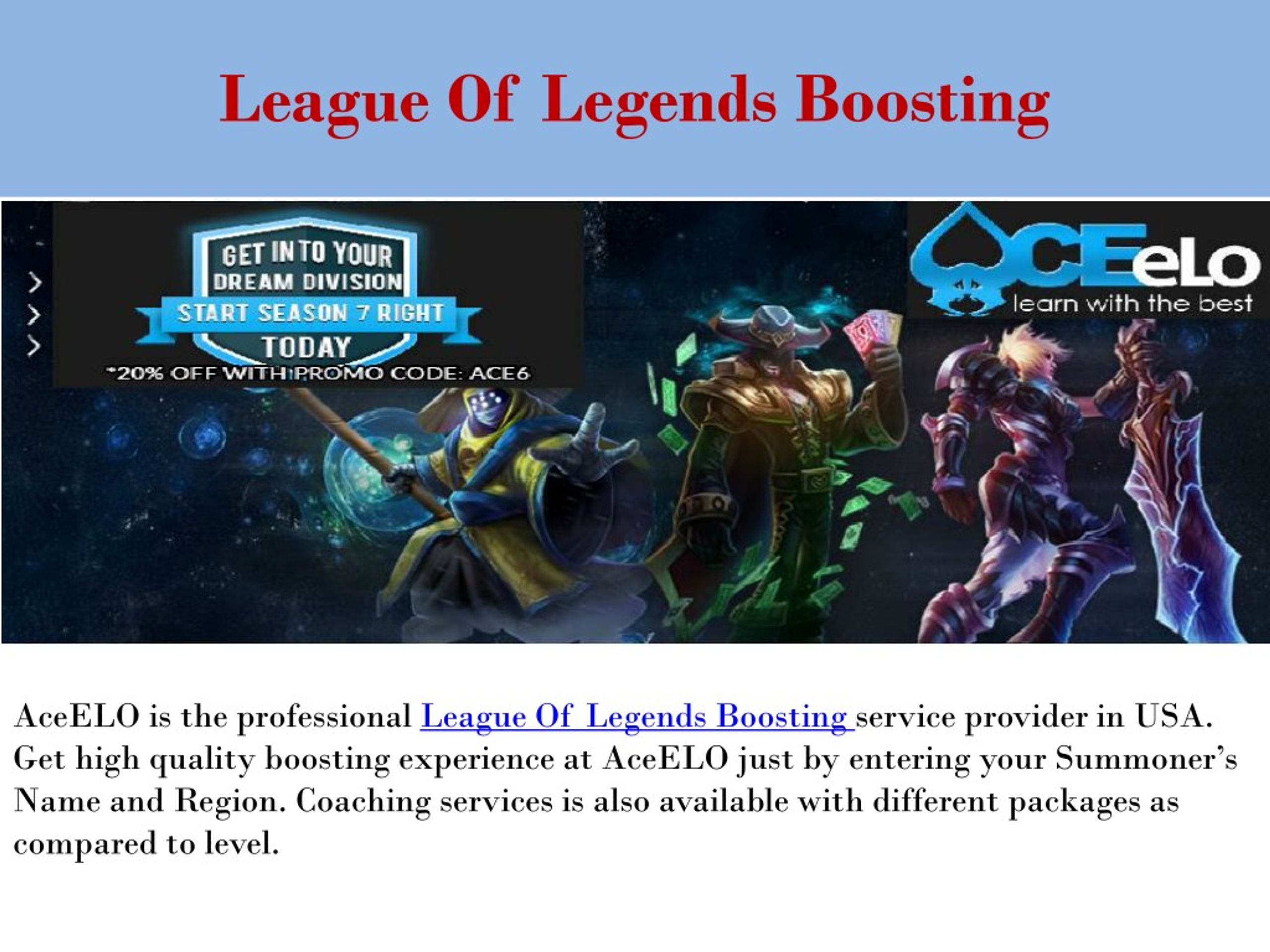 PPT - League of Legends ELO Boost Service at Eloboostleague.com