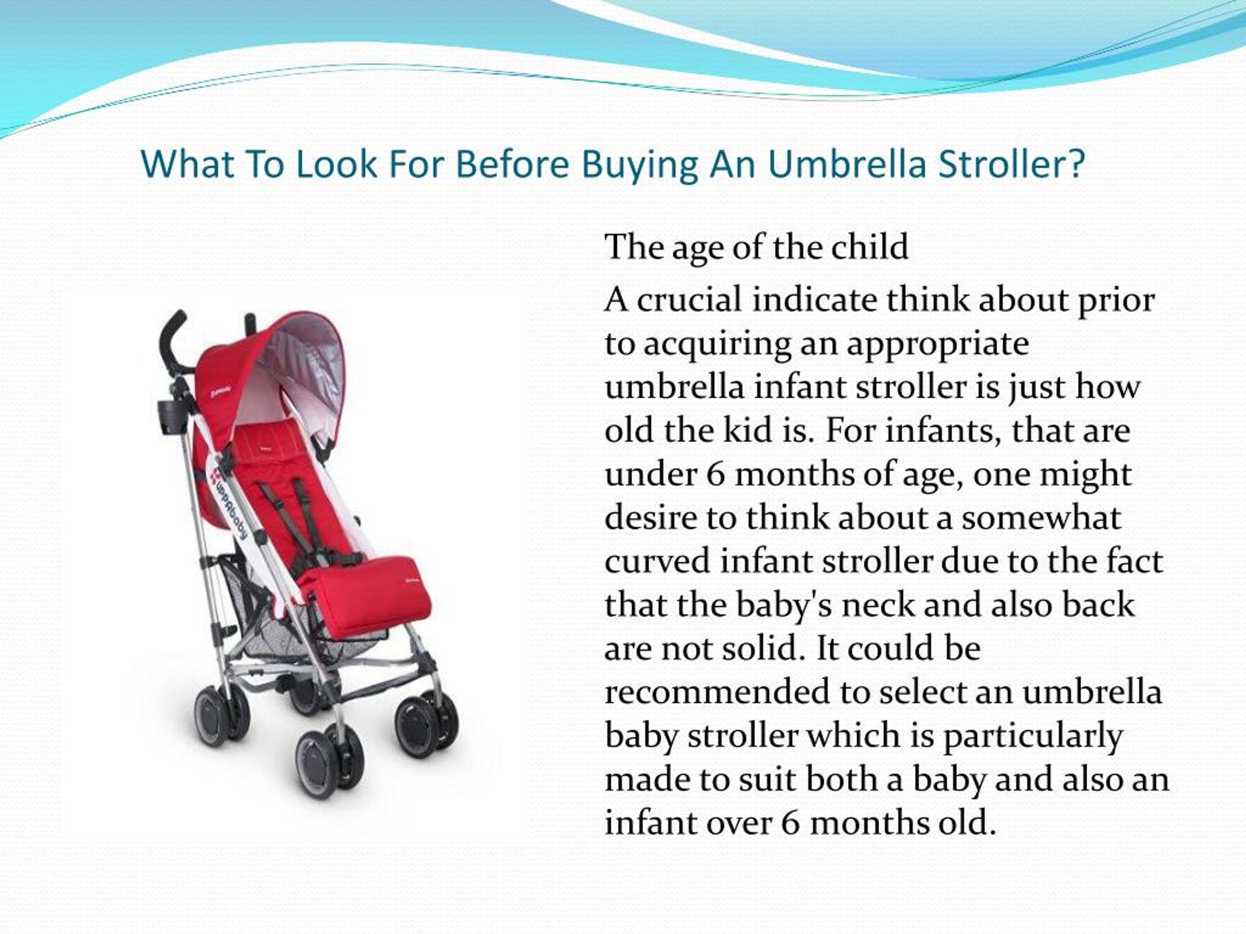 what to look for when buying a stroller