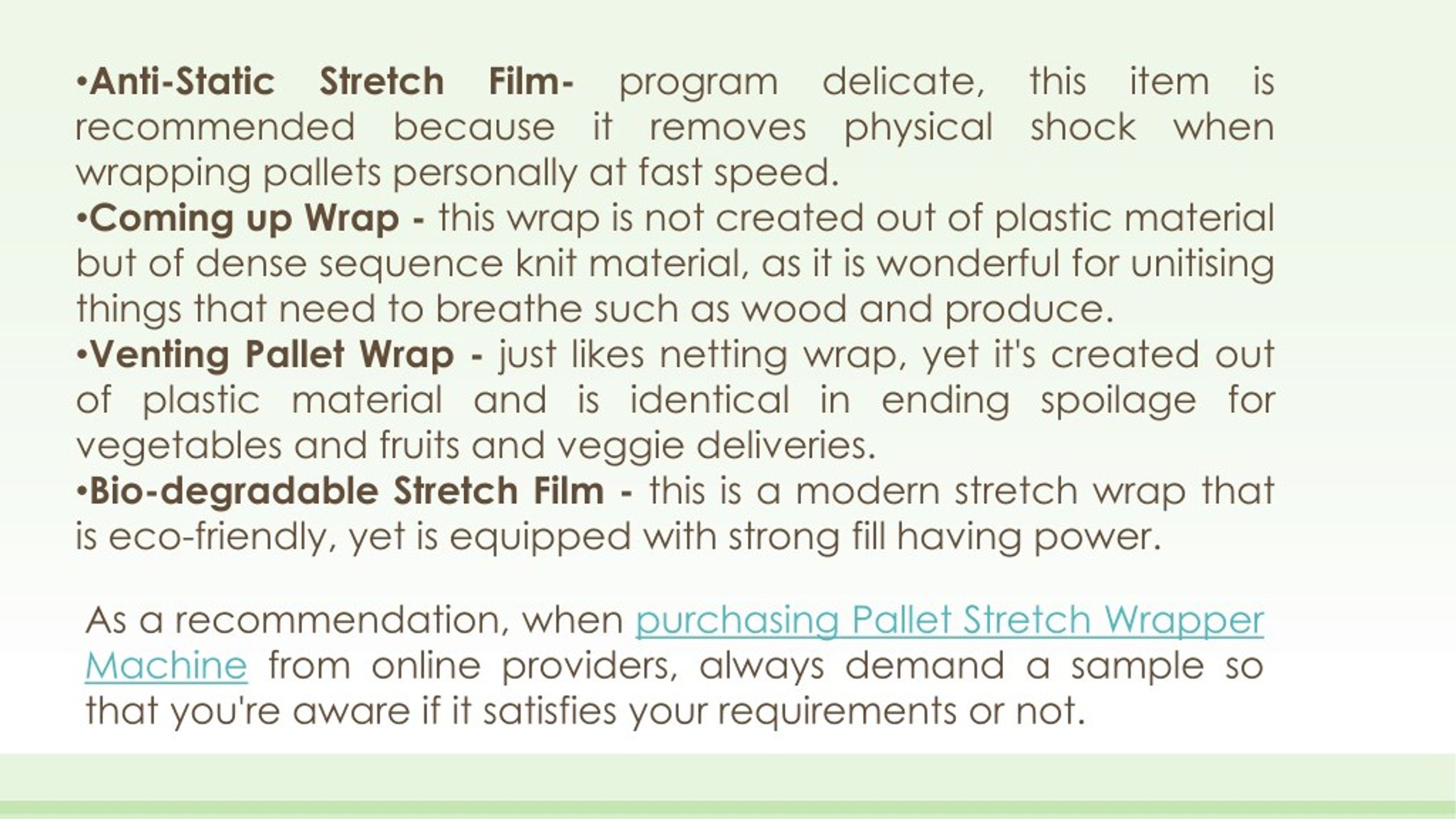 PPT - Different types of Stretch Wrap: Know your type PowerPoint ...