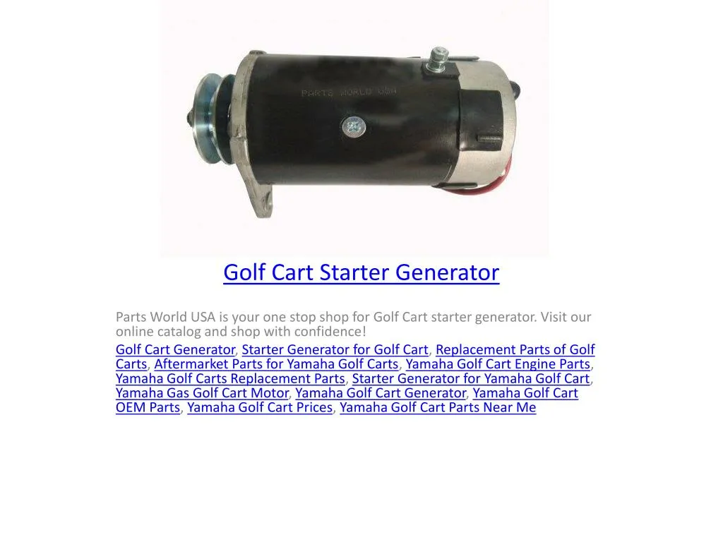 golf cart starter generator n.