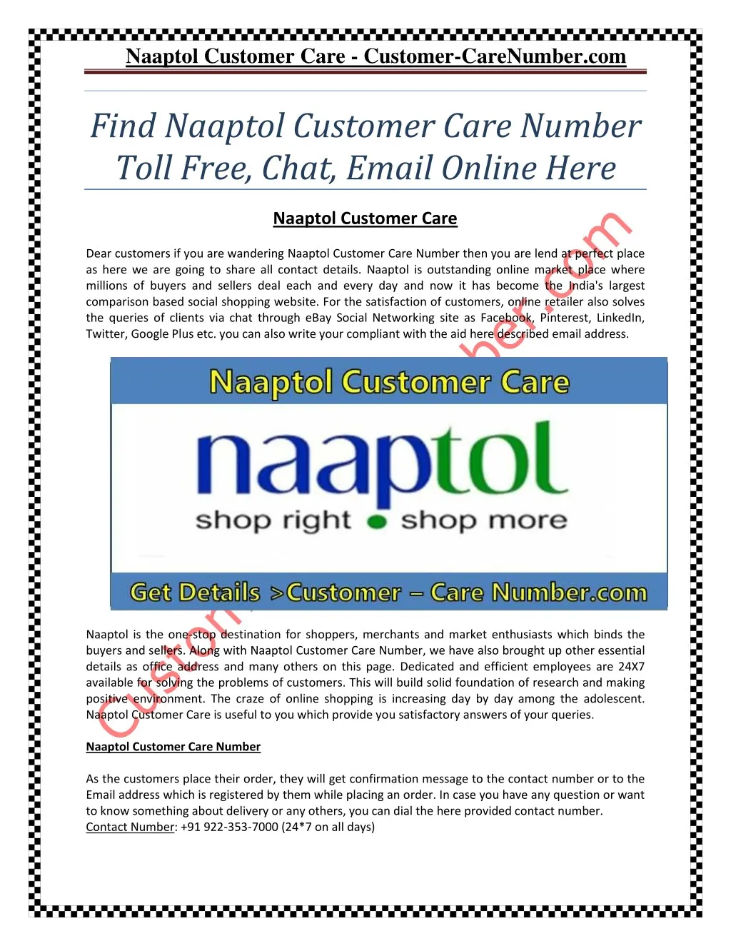 PPT Naaptol Customer Care PowerPoint Presentation, free download ID