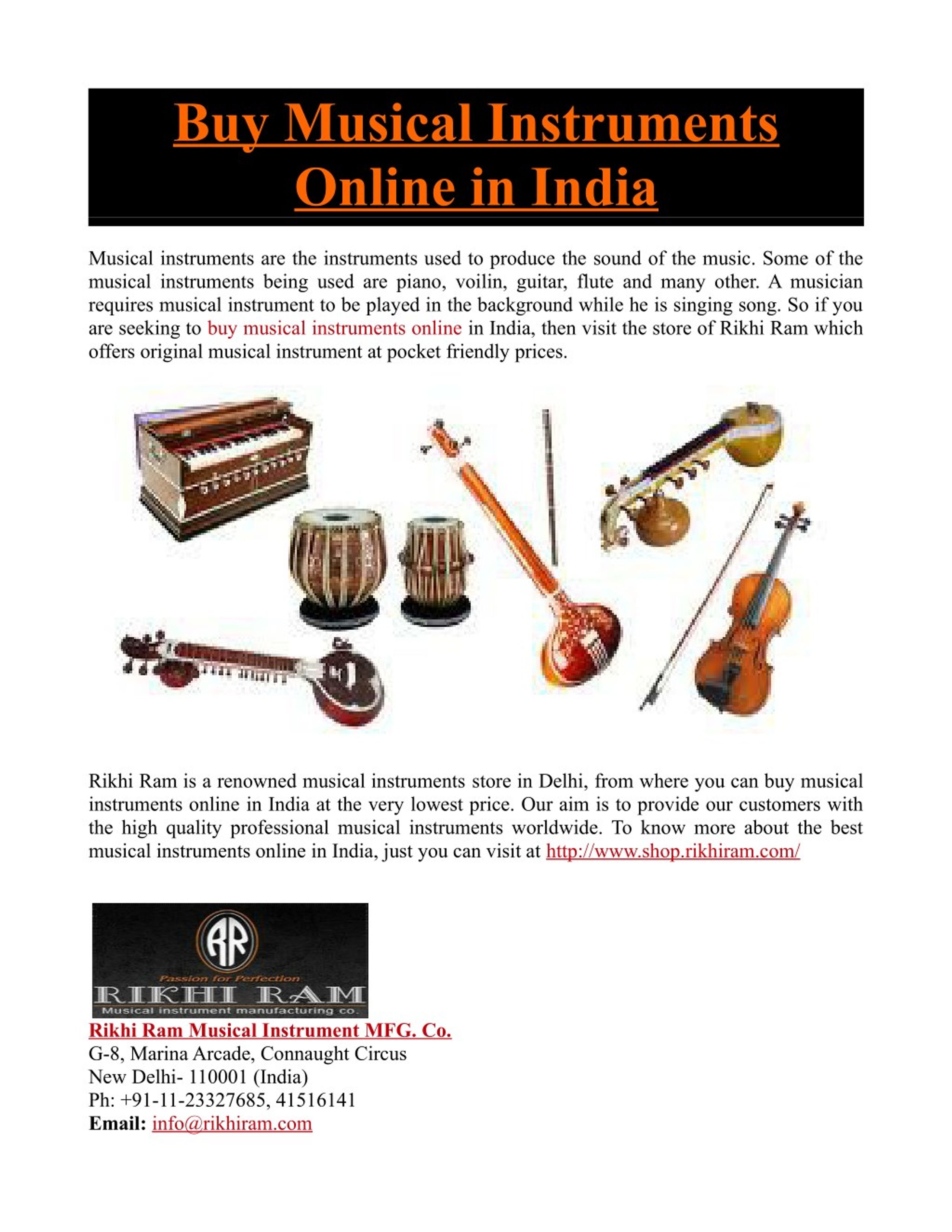 PPT - Buy Musical Instruments Online in India PowerPoint Presentation