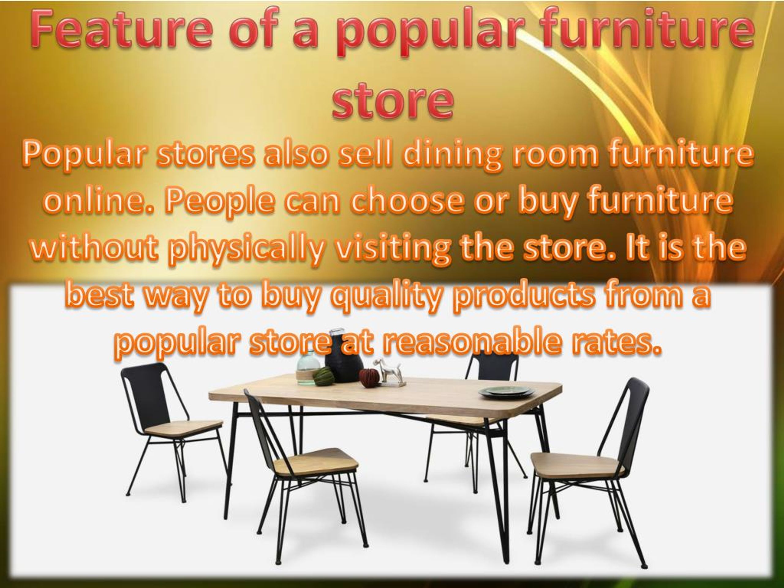 Ppt Quality Dining Room Sets At Reasonable Rates From A Popular