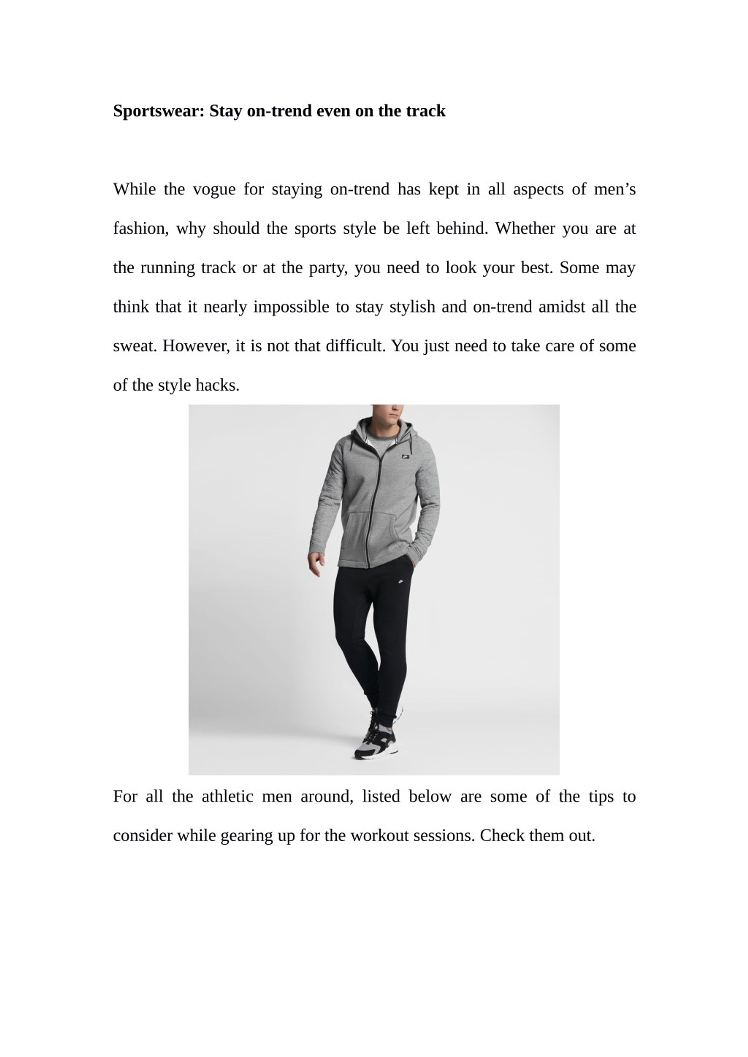 PPT - Sportswear: Stay on-trend even on the track PowerPoint ...