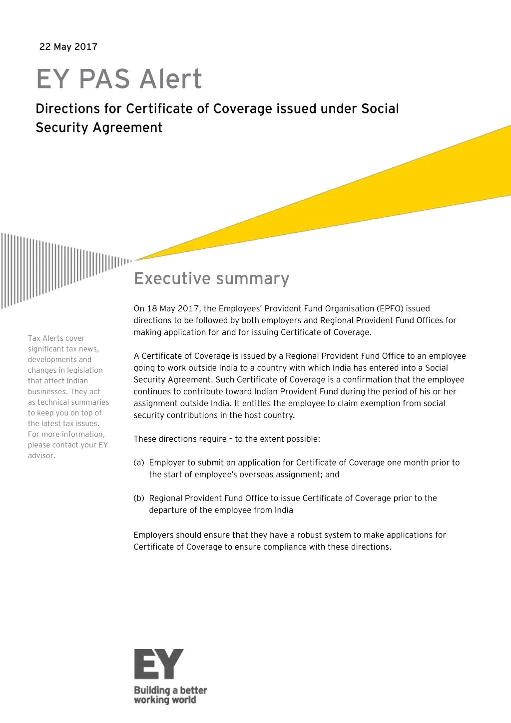 PPT PAS Alert EY INDIA PowerPoint Presentation Free Download ID 