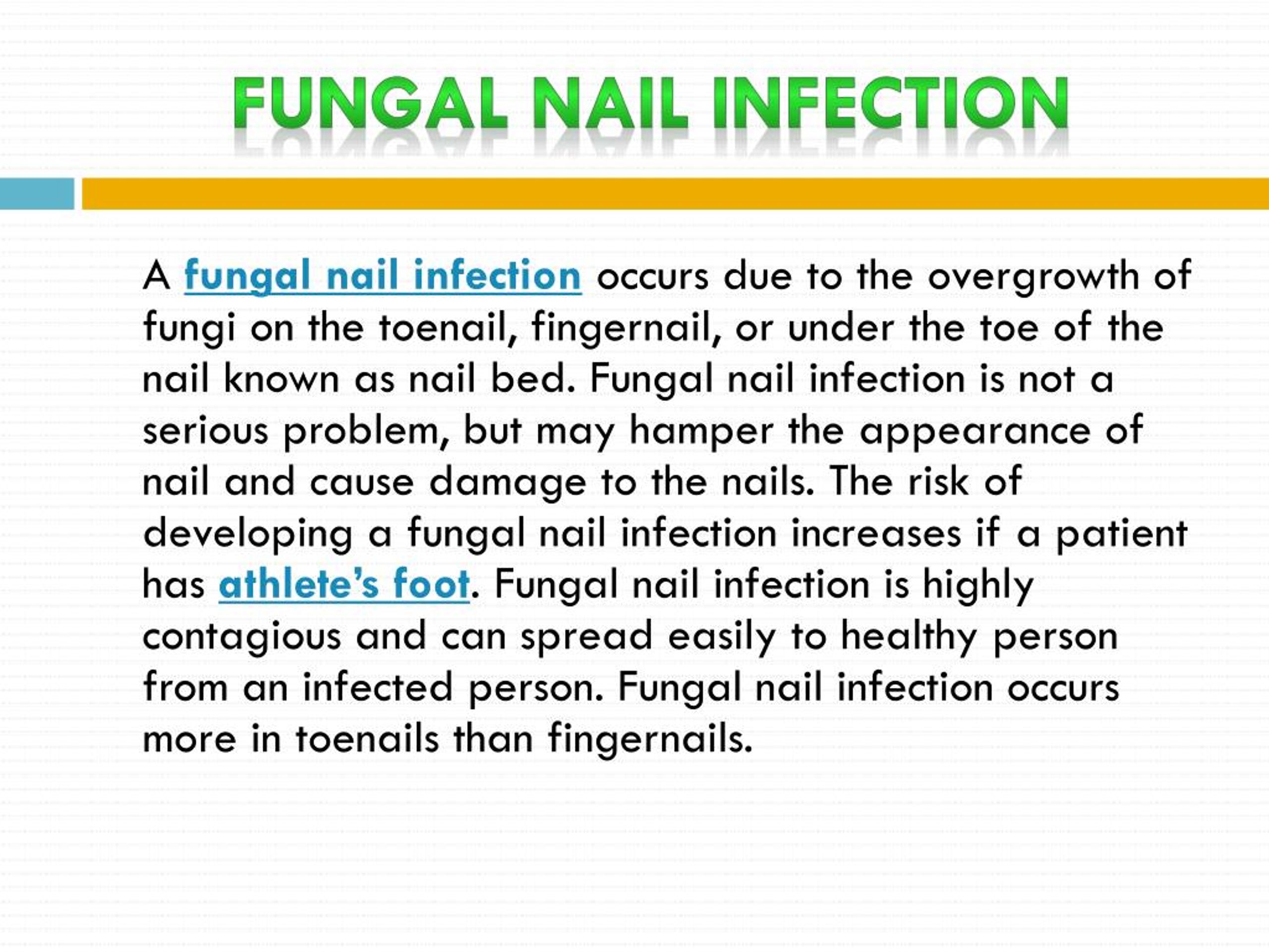 PPT - Fungal Nail Infection: Symptoms, Causes, Risk factors, Diagnosis ...