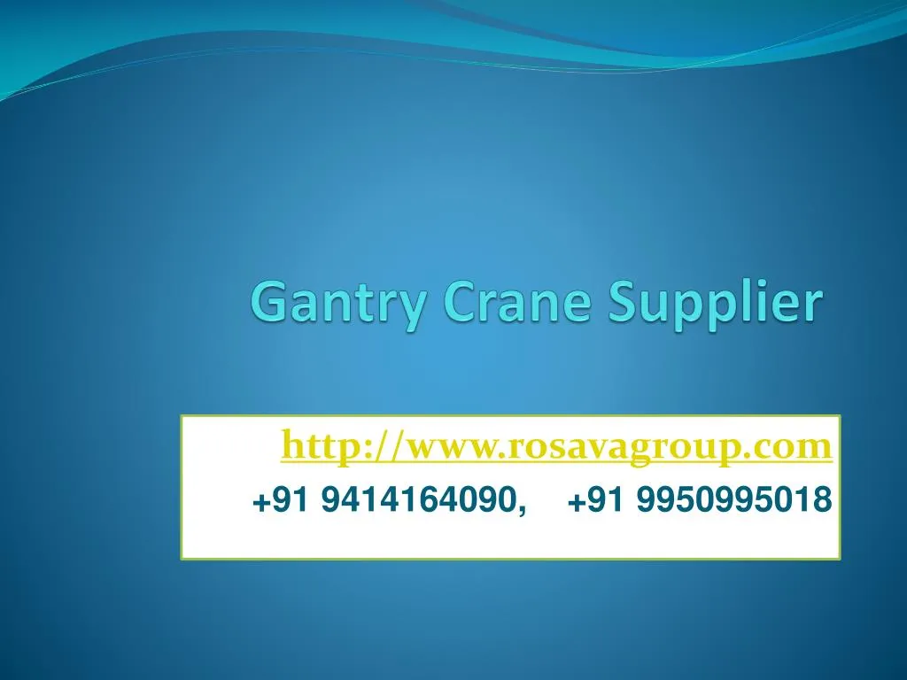 gantry crane supplier n.