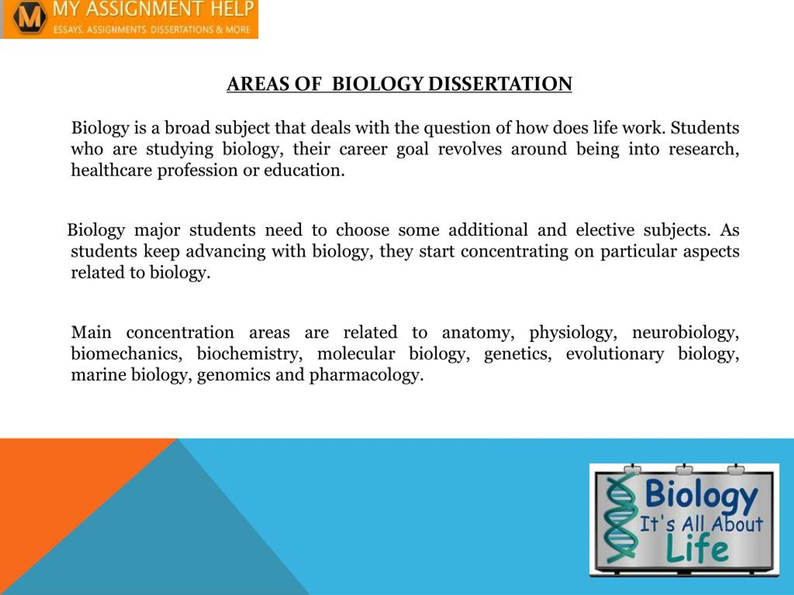 biology dissertation structure
