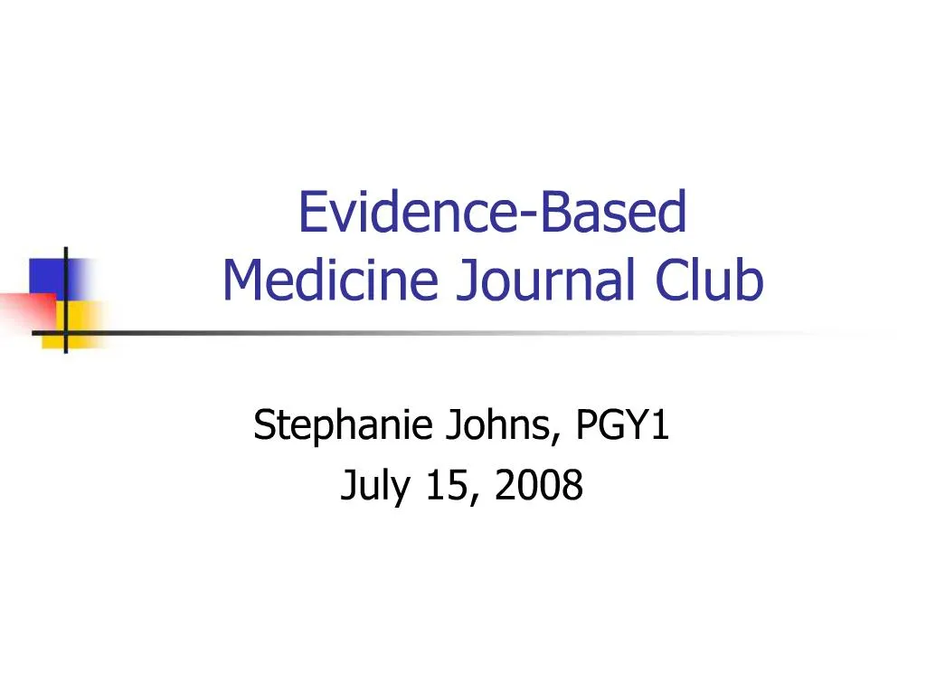journal club presentation medicine