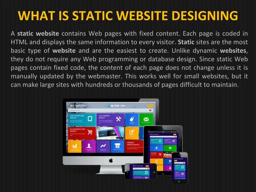 presentation on static website