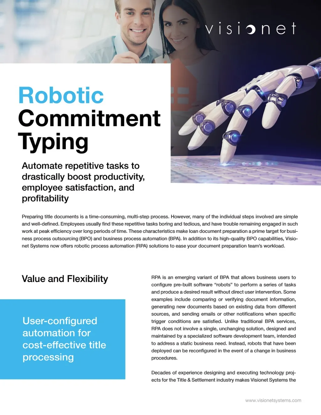 Ppt - Visionet’s Robotic Commitment Typing - Automate Repetitive Tasks 