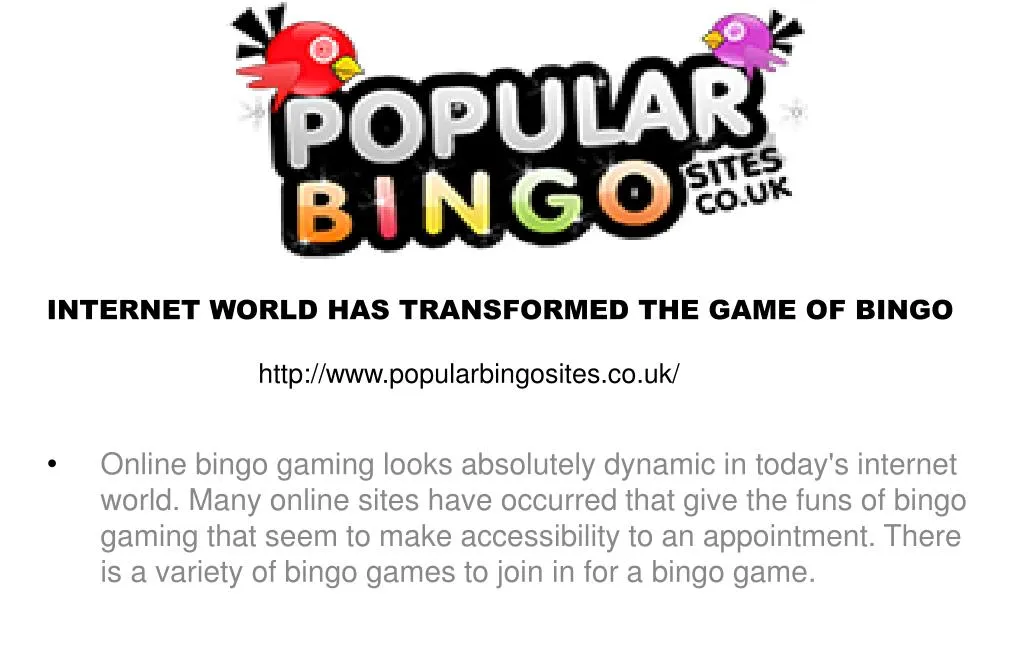 internet world has transformed the game of bingo n.