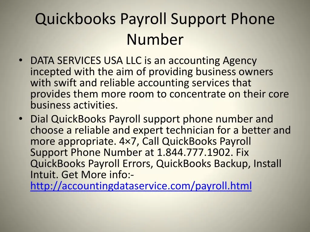 quickbook online support phone number