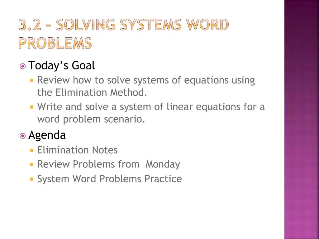 word problem solving system