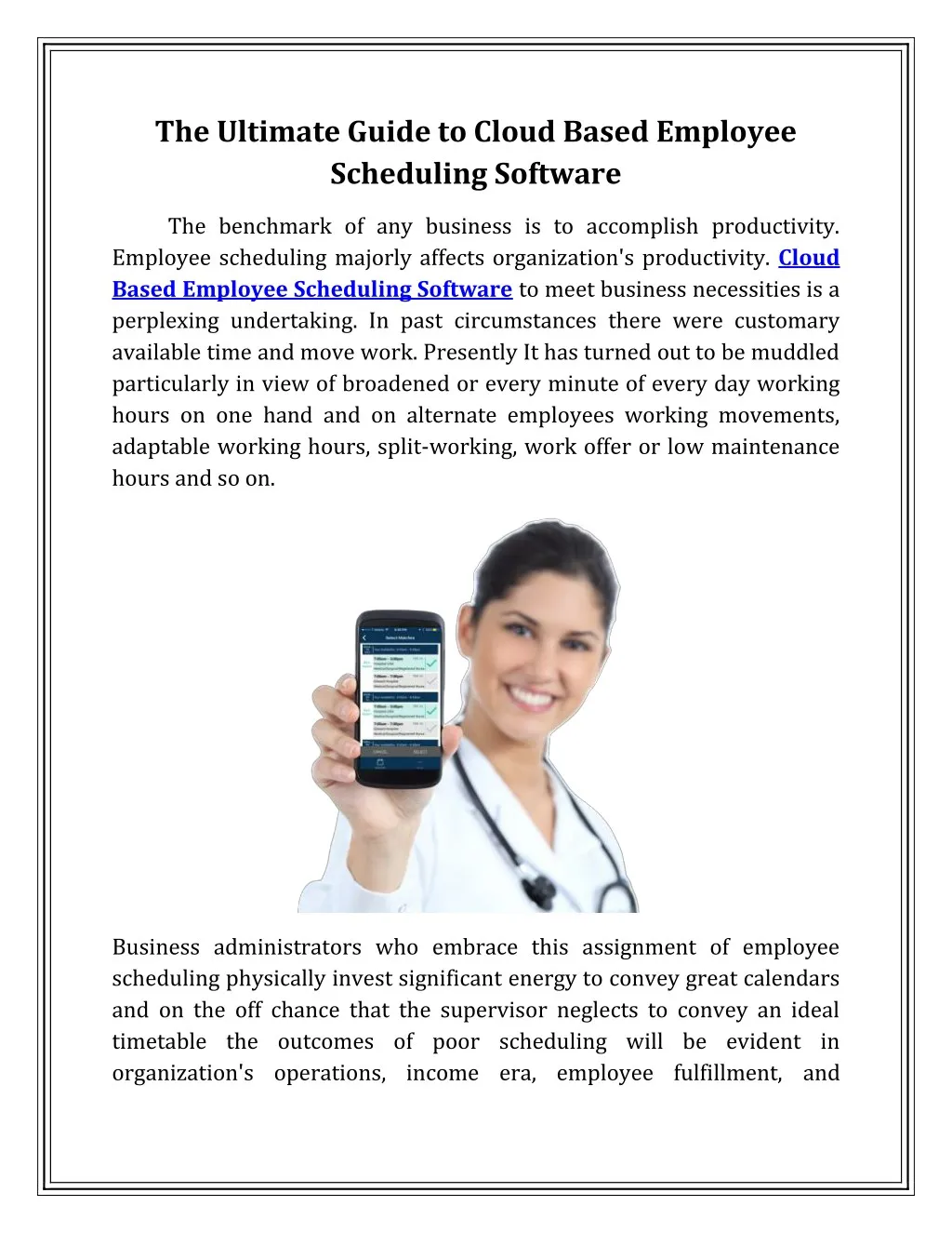 cloud based employee scheduling software