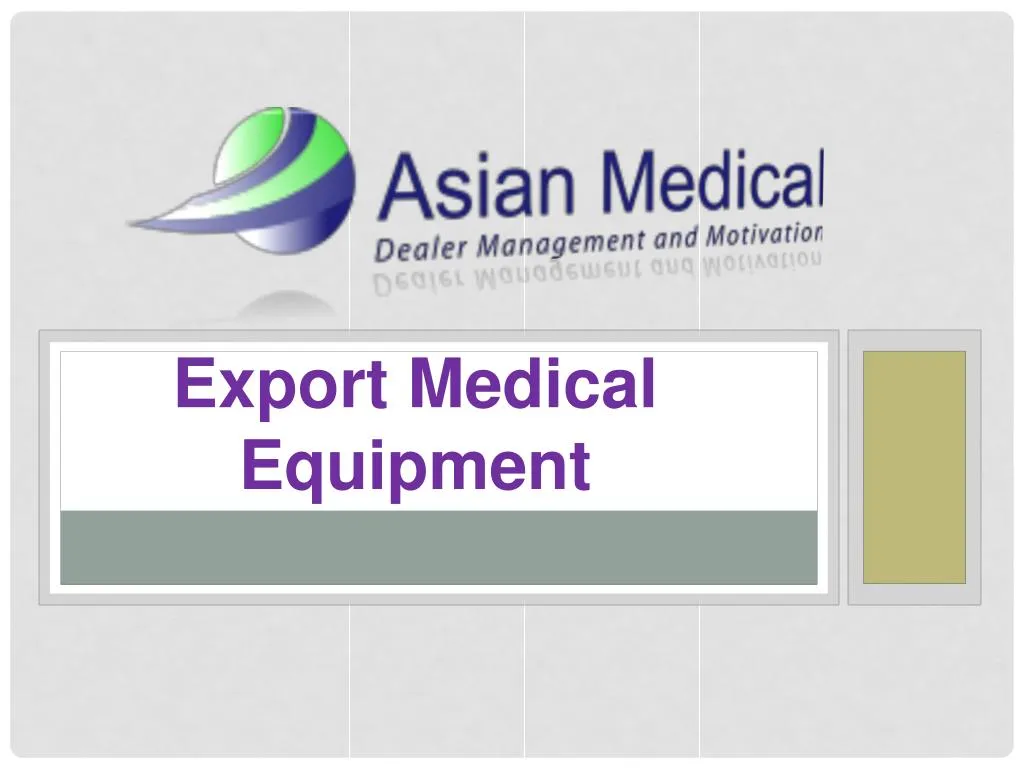 medical import export