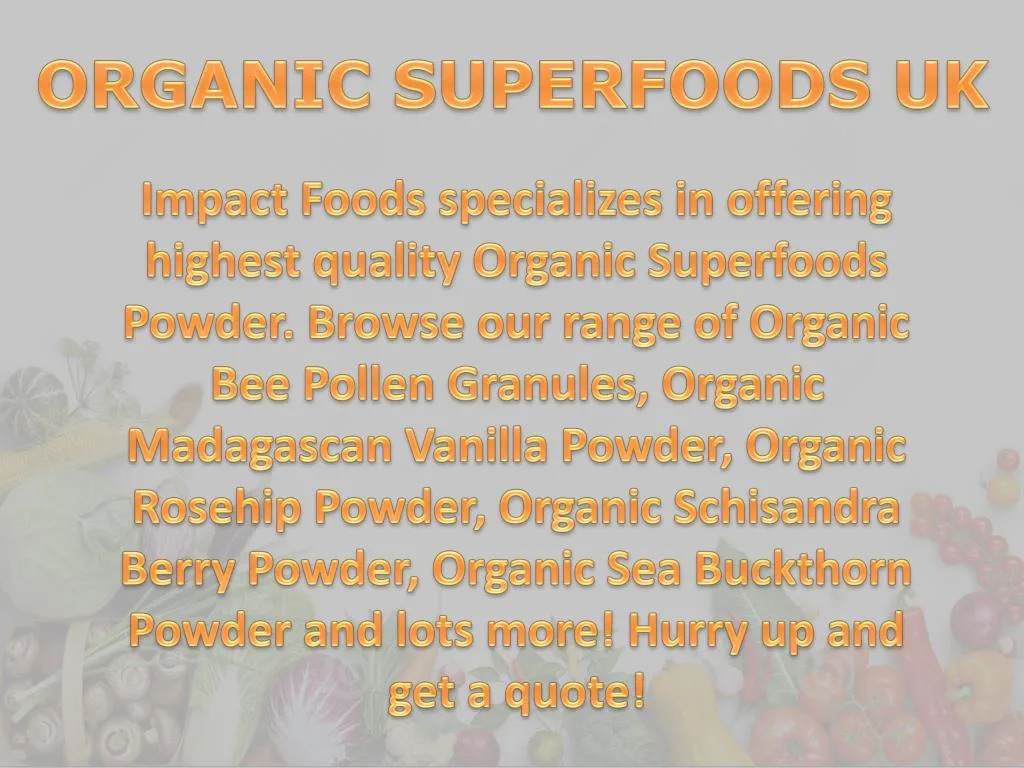 organic superfoods uk n.