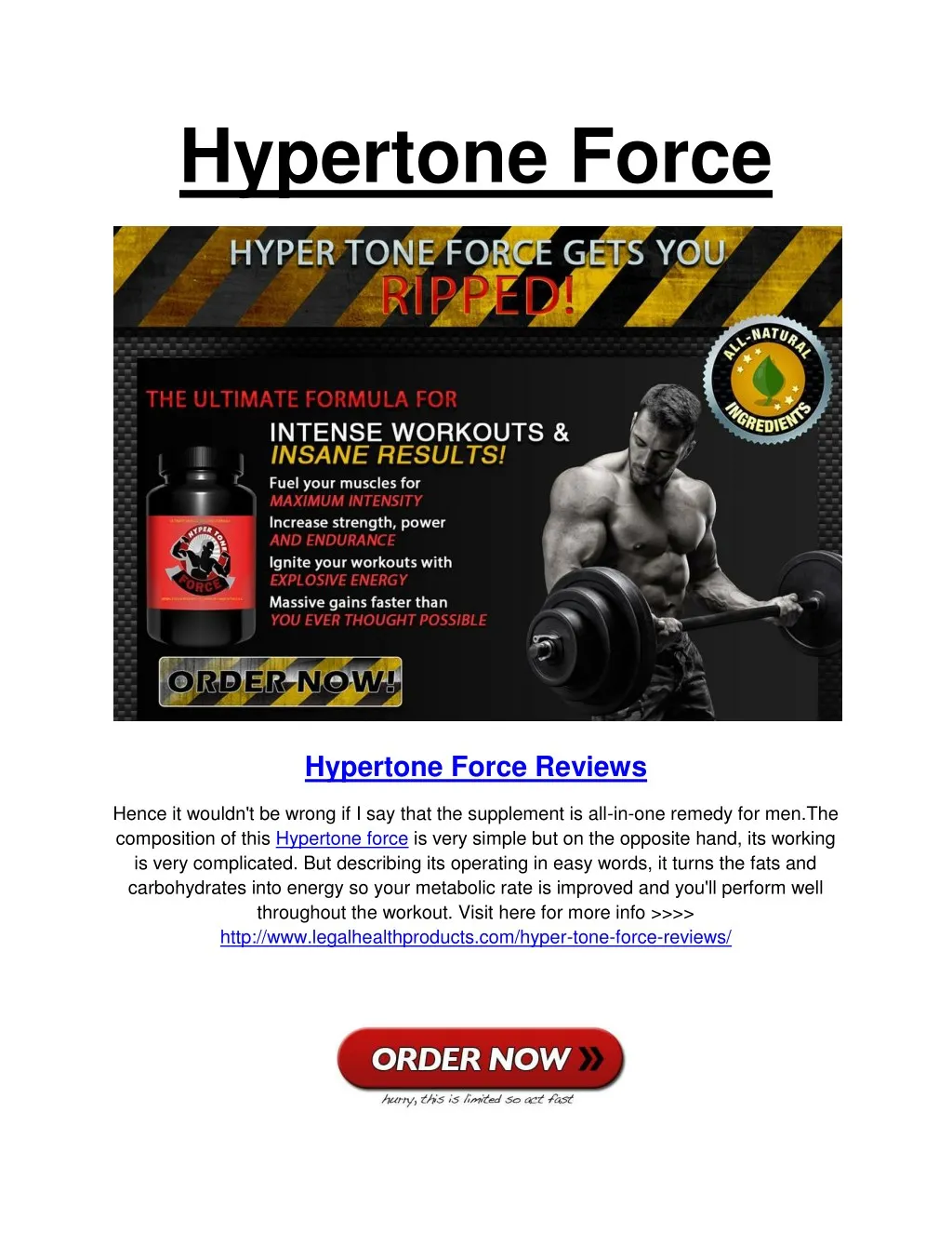 hypertone force n.