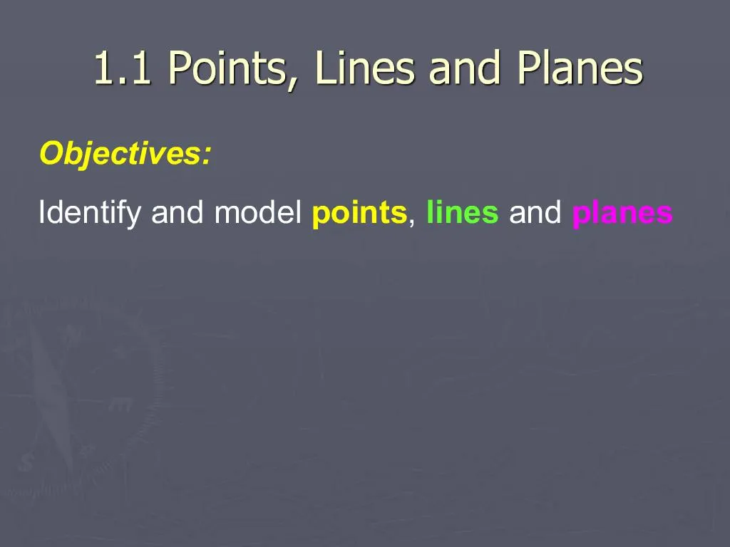 PPT - 1.1 Points, Lines And Planes PowerPoint Presentation, Free ...