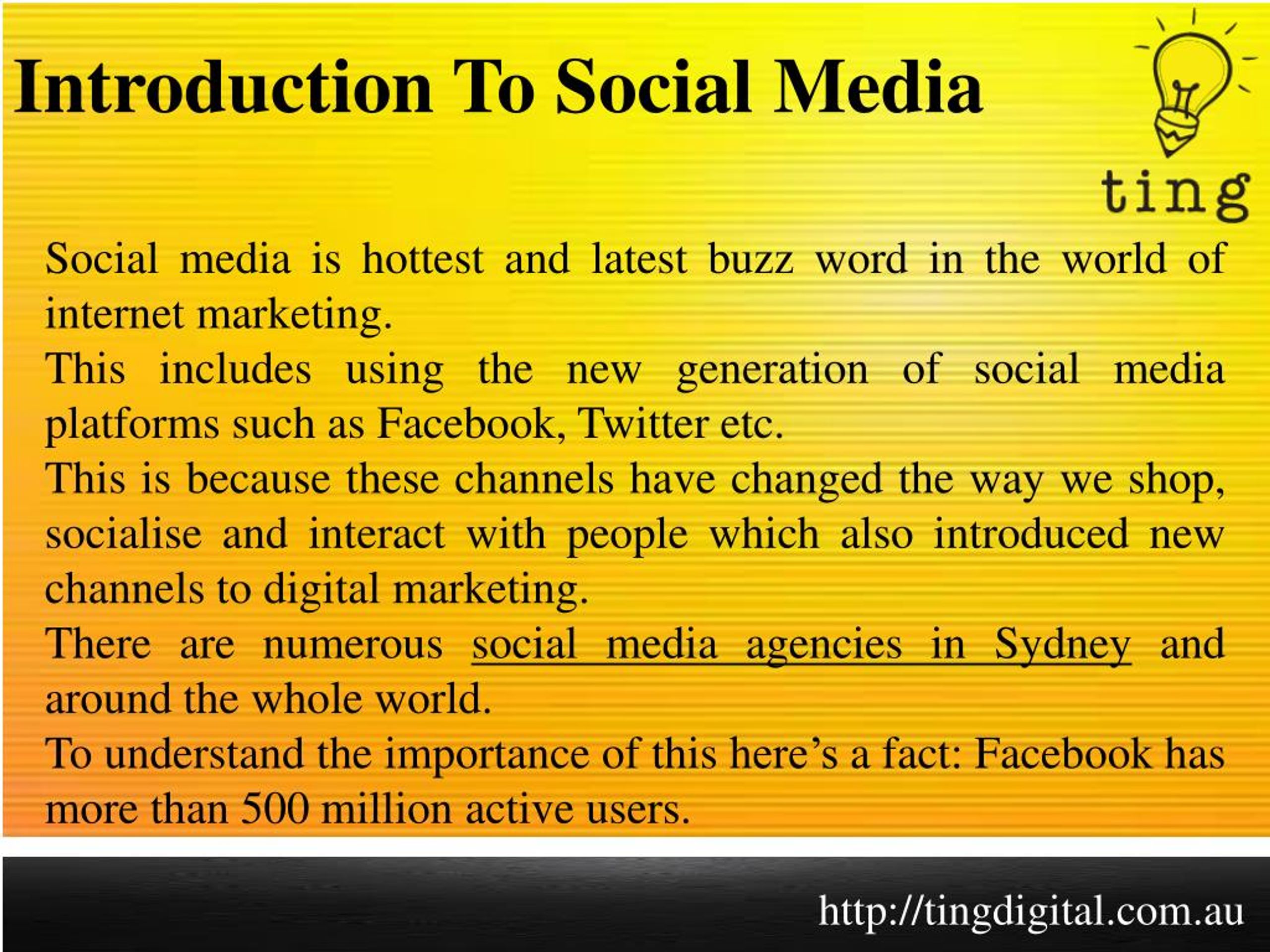 introduction in research about social media