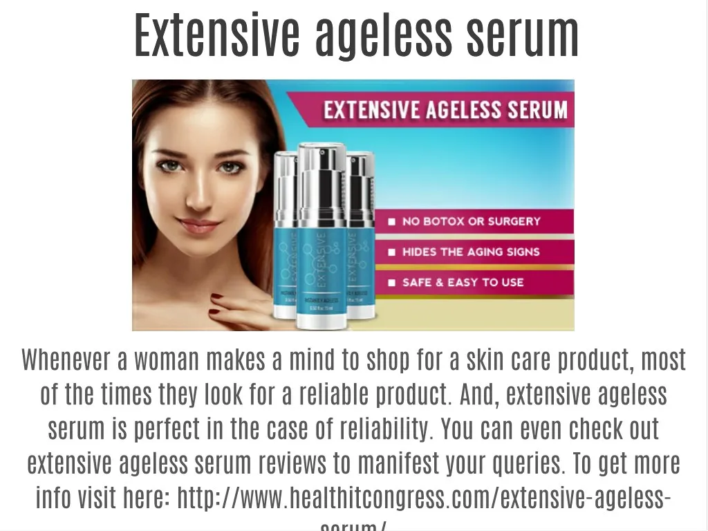 extensive ageless serum extensive ageless serum n.