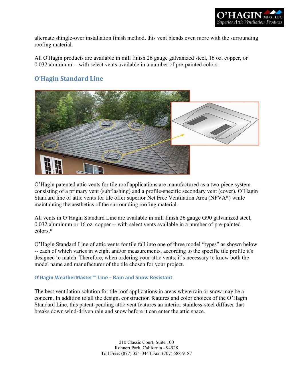 PPT O’Hagin Attic Ventilation Solutions Ohagin Vents Products