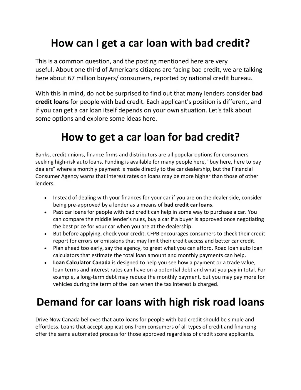 PPT How can I get a car loan with bad credit? PowerPoint Presentation