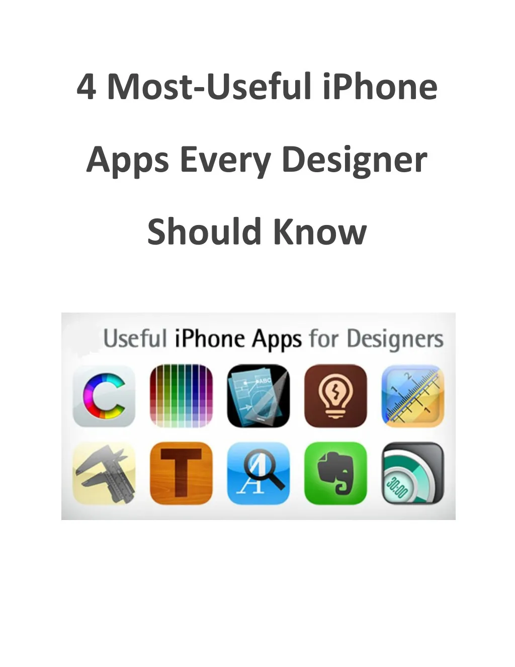 4 most useful iphone n.