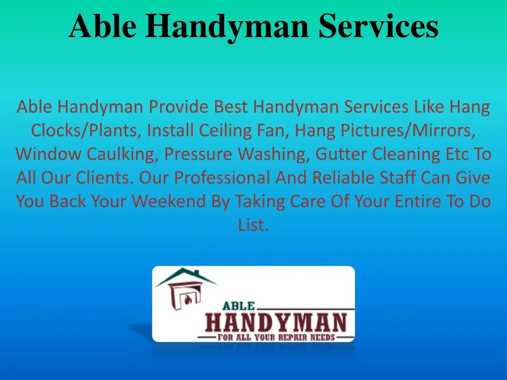 Handyman Tampa Fl
