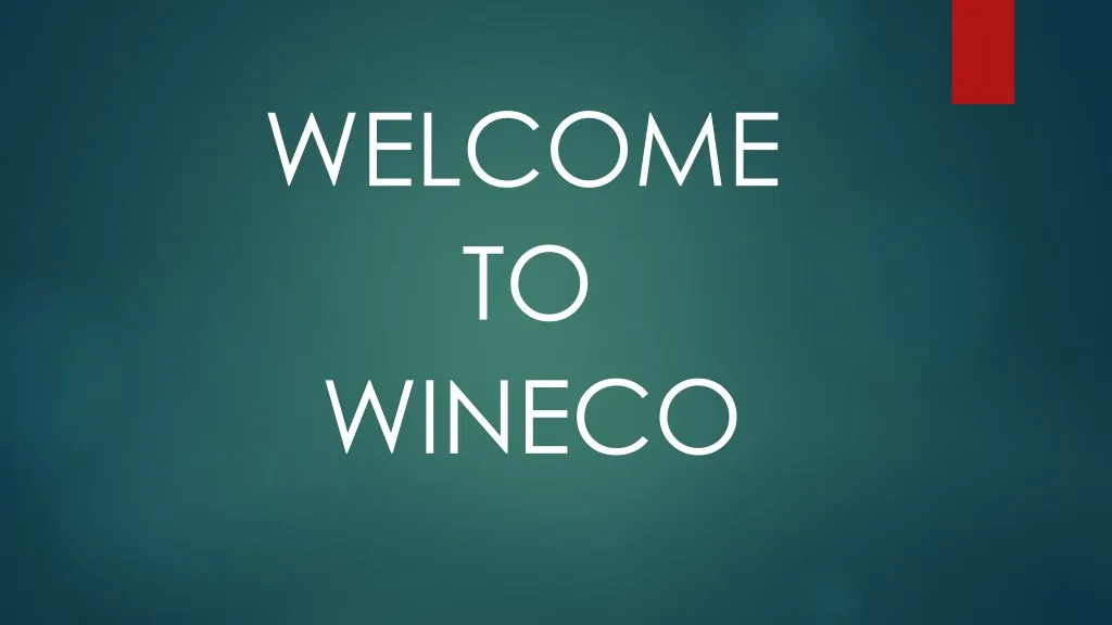 welcome to wineco n.