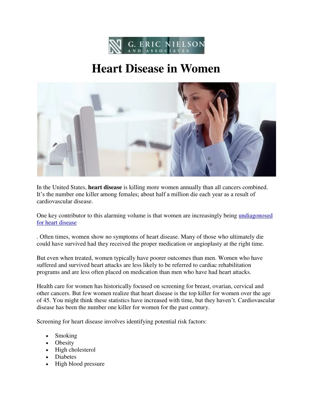 heart disease in women n.