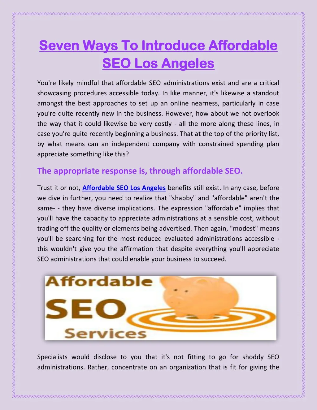 PPT - Seven Ways To Introduce Affordable SEO Los Angeles PowerPoint ...