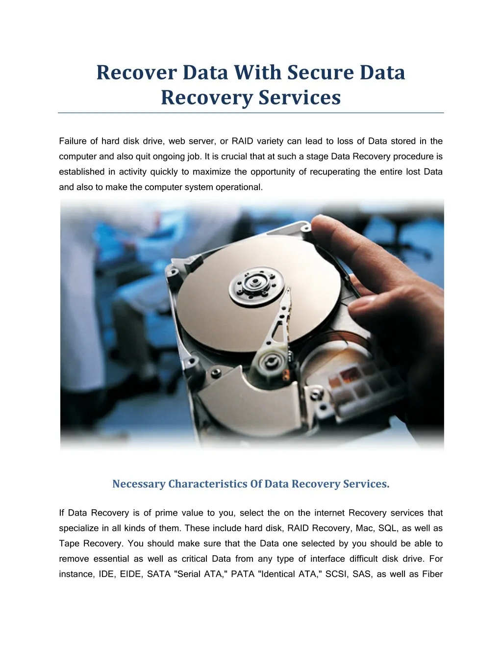 secure data recovery services