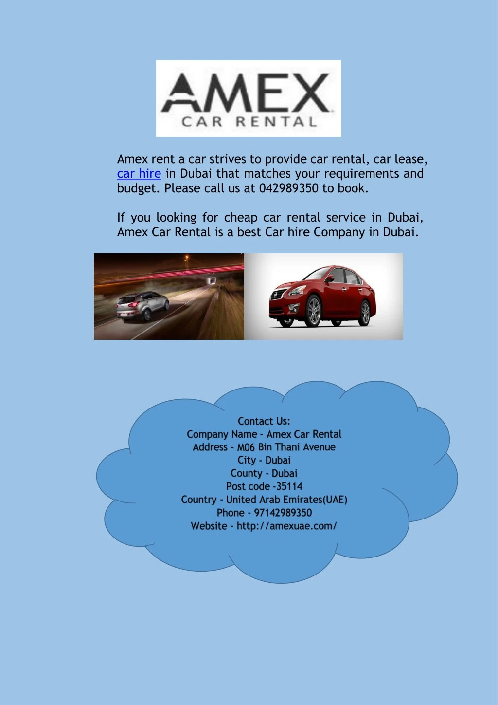 amex rent a car strives to provide car rental n.