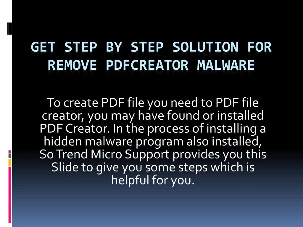 is pdfcreator malware